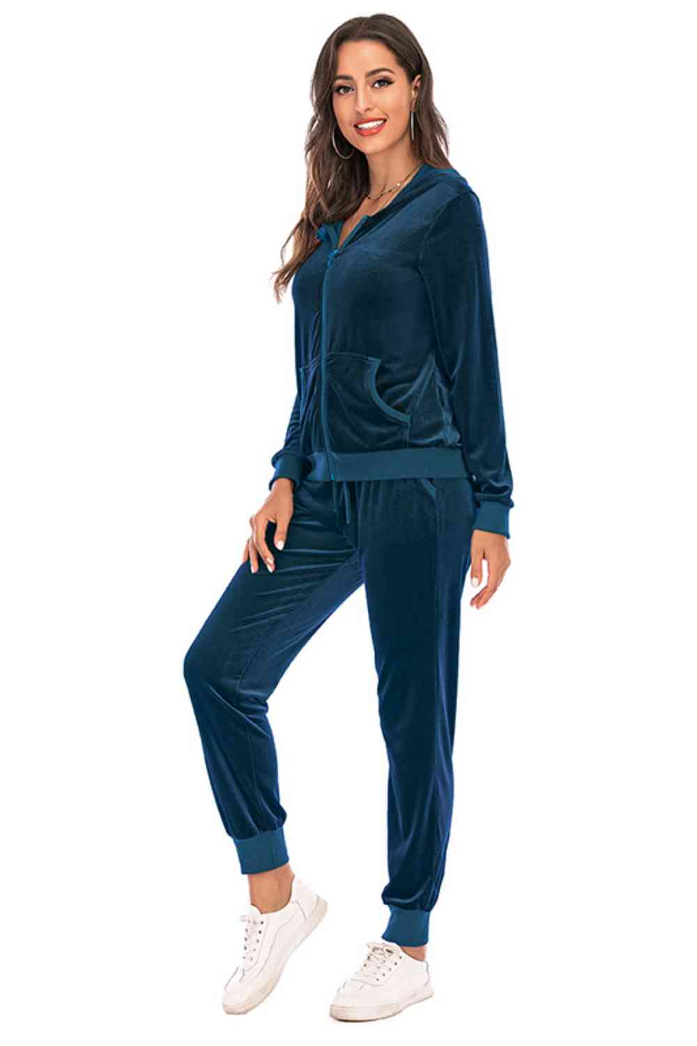 Zip-Up Hooded Jacket and Pants Set king-general-store-5710.myshopify.com