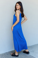 Ninexis Good Energy Full Size Cami Side Slit Maxi Dress in Royal Blue king-general-store-5710.myshopify.com