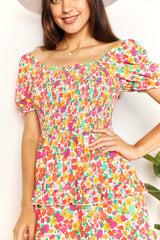 Double Take Smocked Sweetheart Neck Flounce Sleeve Mini Dress king-general-store-5710.myshopify.com