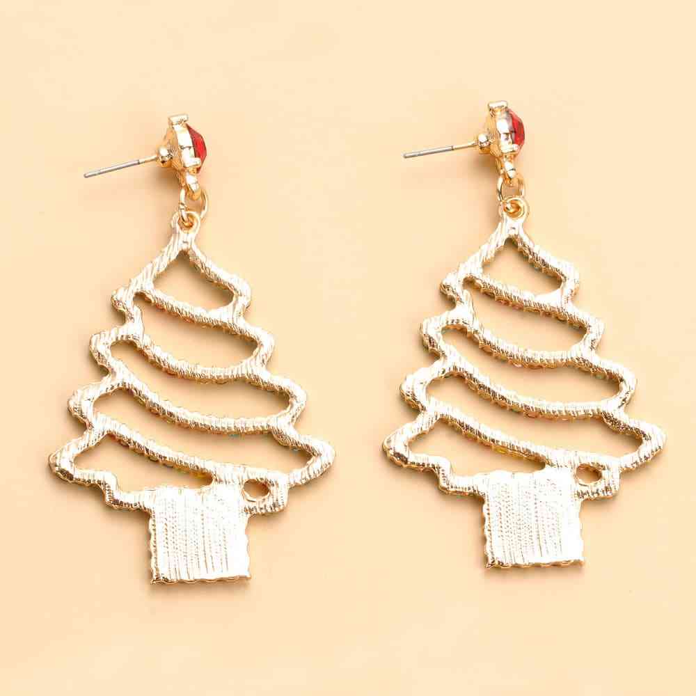 Rhinestone Alloy Christmas Tree Earrings king-general-store-5710.myshopify.com