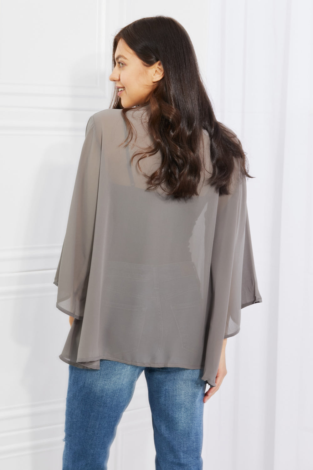 Melody Just Breathe Full Size Chiffon Kimono in Grey king-general-store-5710.myshopify.com