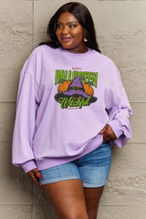 Simply Love Full Size Witch Hat Graphic Sweatshirt king-general-store-5710.myshopify.com