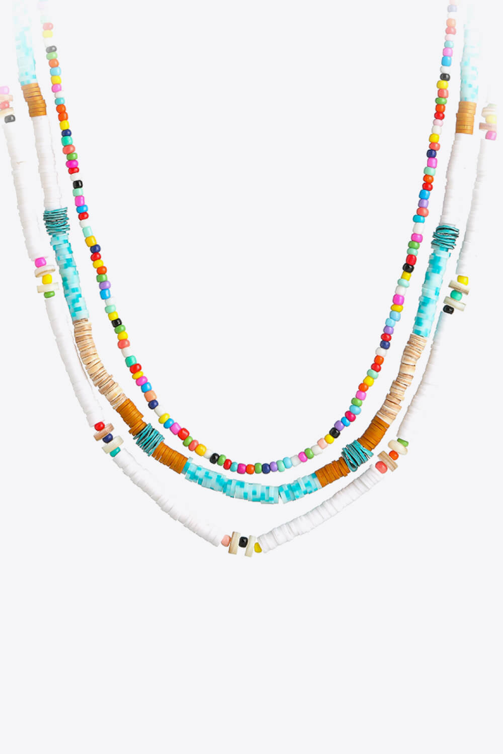 Multicolored Bead Necklace Three-Piece Set king-general-store-5710.myshopify.com