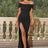 Off-Shoulder Split Maxi Dress king-general-store-5710.myshopify.com
