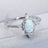 Platinum-Plated Opal and Zircon Ring king-general-store-5710.myshopify.com