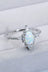 Platinum-Plated Opal and Zircon Ring king-general-store-5710.myshopify.com