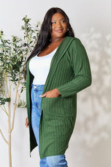 Basic Bae Full Size Ribbed Open Front Long Sleeve Cardigan king-general-store-5710.myshopify.com