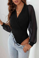 Surplice Mesh Long Sleeve Bodysuit king-general-store-5710.myshopify.com