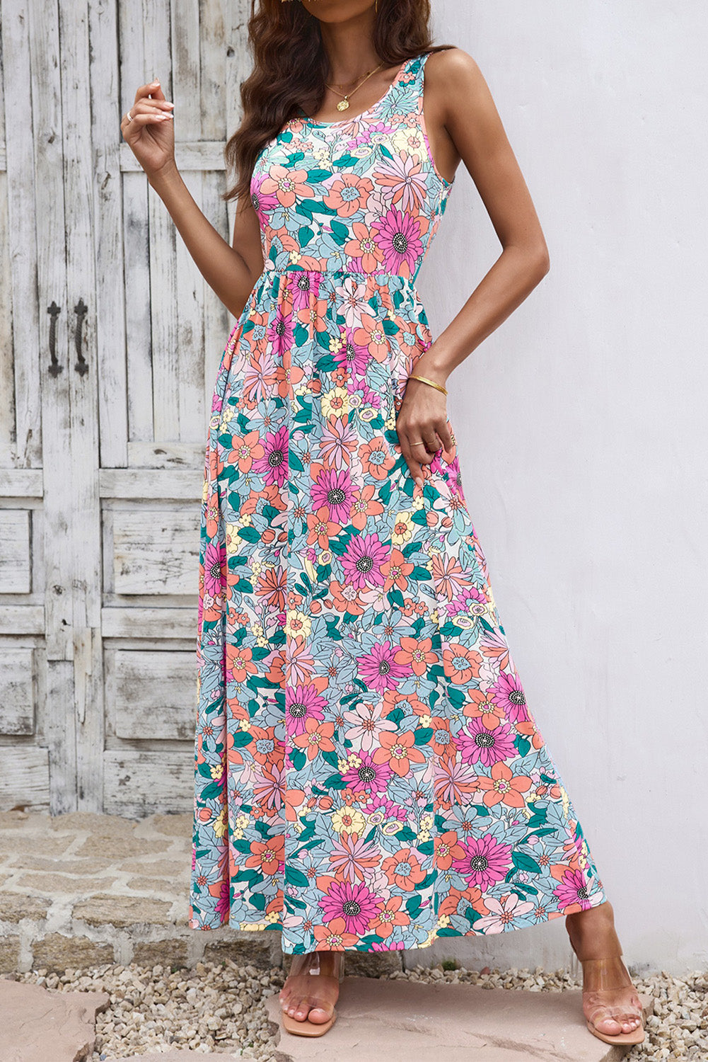 Round Neck Sleeveless Maxi Dress with Pockets king-general-store-5710.myshopify.com