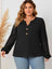 Plus Size Openwork Notched Button Front Blouse king-general-store-5710.myshopify.com