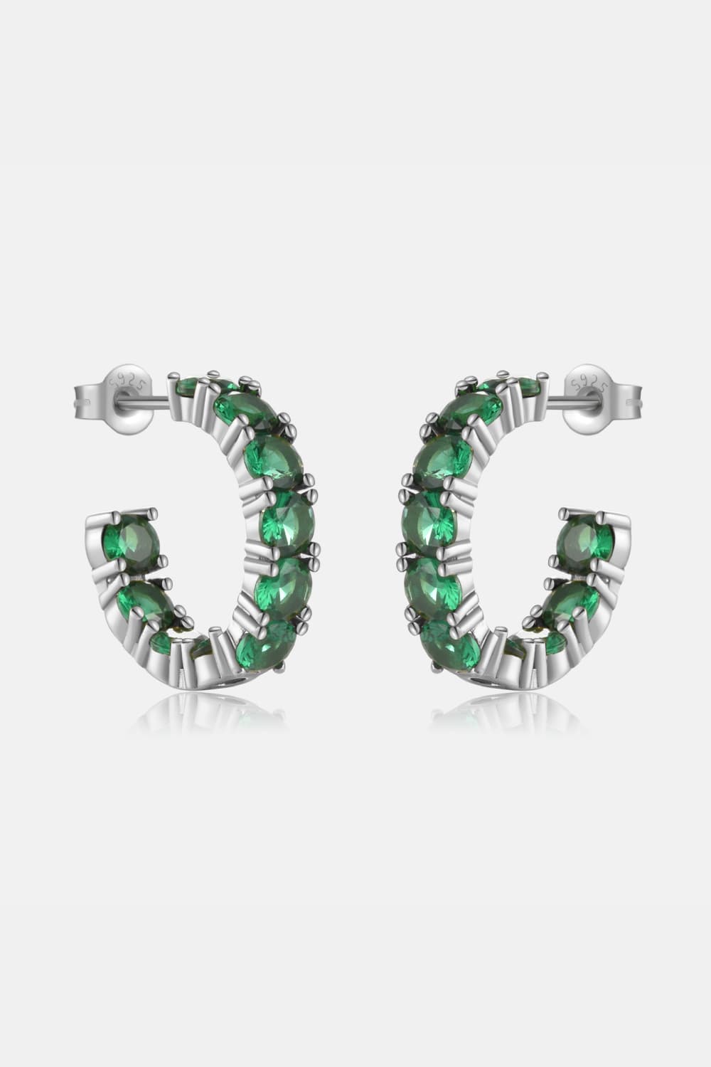 Inlaid Zircon C-Hoop Earrings king-general-store-5710.myshopify.com