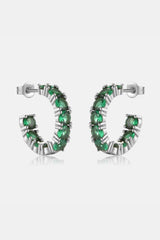 Inlaid Zircon C-Hoop Earrings king-general-store-5710.myshopify.com