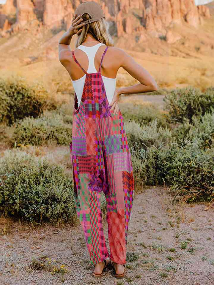 Full Size Printed V-Neck Sleeveless Jumpsuit king-general-store-5710.myshopify.com