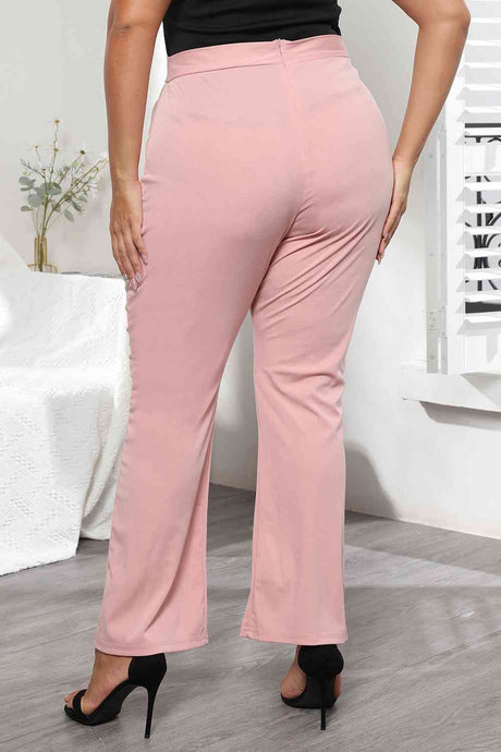 Plus Size Seamed Detail Plain Pants king-general-store-5710.myshopify.com