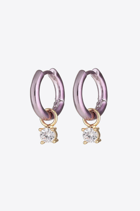 Zircon Huggie Drop Earrings king-general-store-5710.myshopify.com