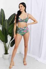 Marina West Swim Take A Dip Twist High-Rise Bikini in Sage king-general-store-5710.myshopify.com