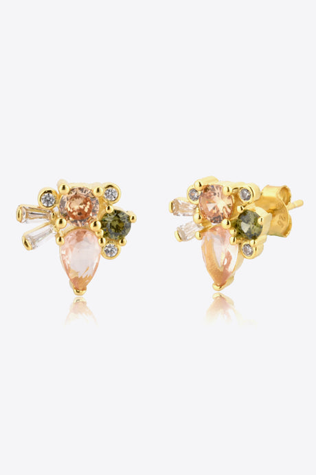 Zircon Decor 925 Sterling Silver Stud Earrings king-general-store-5710.myshopify.com