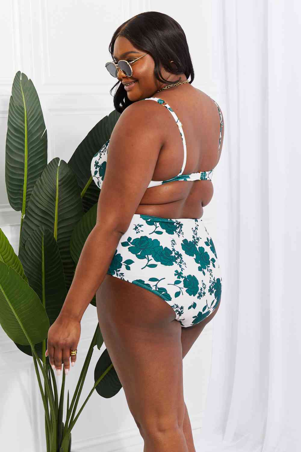 Marina West Swim Take A Dip Twist High-Rise Bikini in Forest king-general-store-5710.myshopify.com