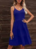 Spaghetti Strap V-Neck Tiered Dress king-general-store-5710.myshopify.com