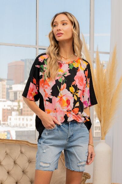 Sew In Love Full Size Floral Round Neck Short Sleeve T-Shirt king-general-store-5710.myshopify.com