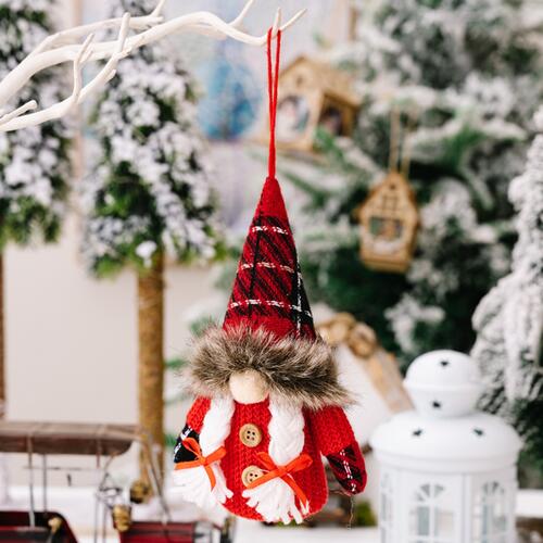 2-Piece Christmas Plaid Faceless Doll Hanging Widgets king-general-store-5710.myshopify.com