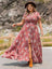 Plus Size Floral Slit Ruffle Hem Dress king-general-store-5710.myshopify.com