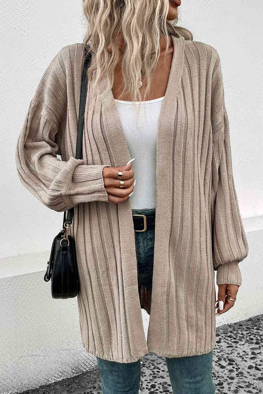 Open Front Cardigan with Pockets king-general-store-5710.myshopify.com