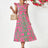 Floral V-Neck Cap Sleeve Dress king-general-store-5710.myshopify.com