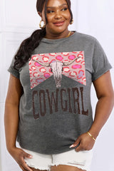 Simply Love Full Size COWGIRL Graphic Cotton Tee king-general-store-5710.myshopify.com