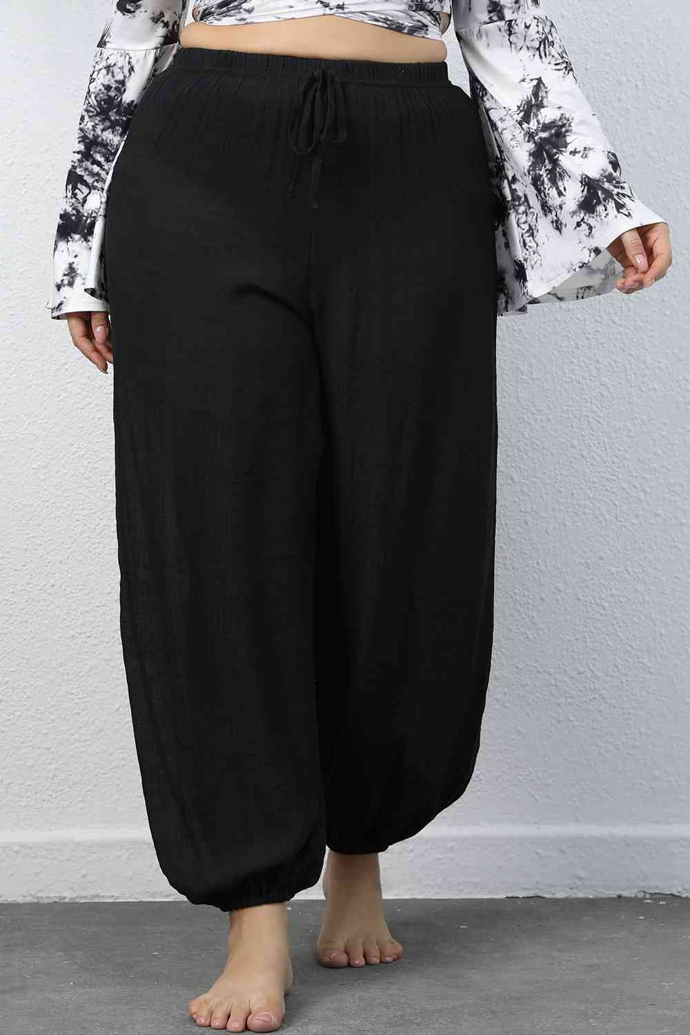 Plus Size Drawstring Jogger Pants king-general-store-5710.myshopify.com