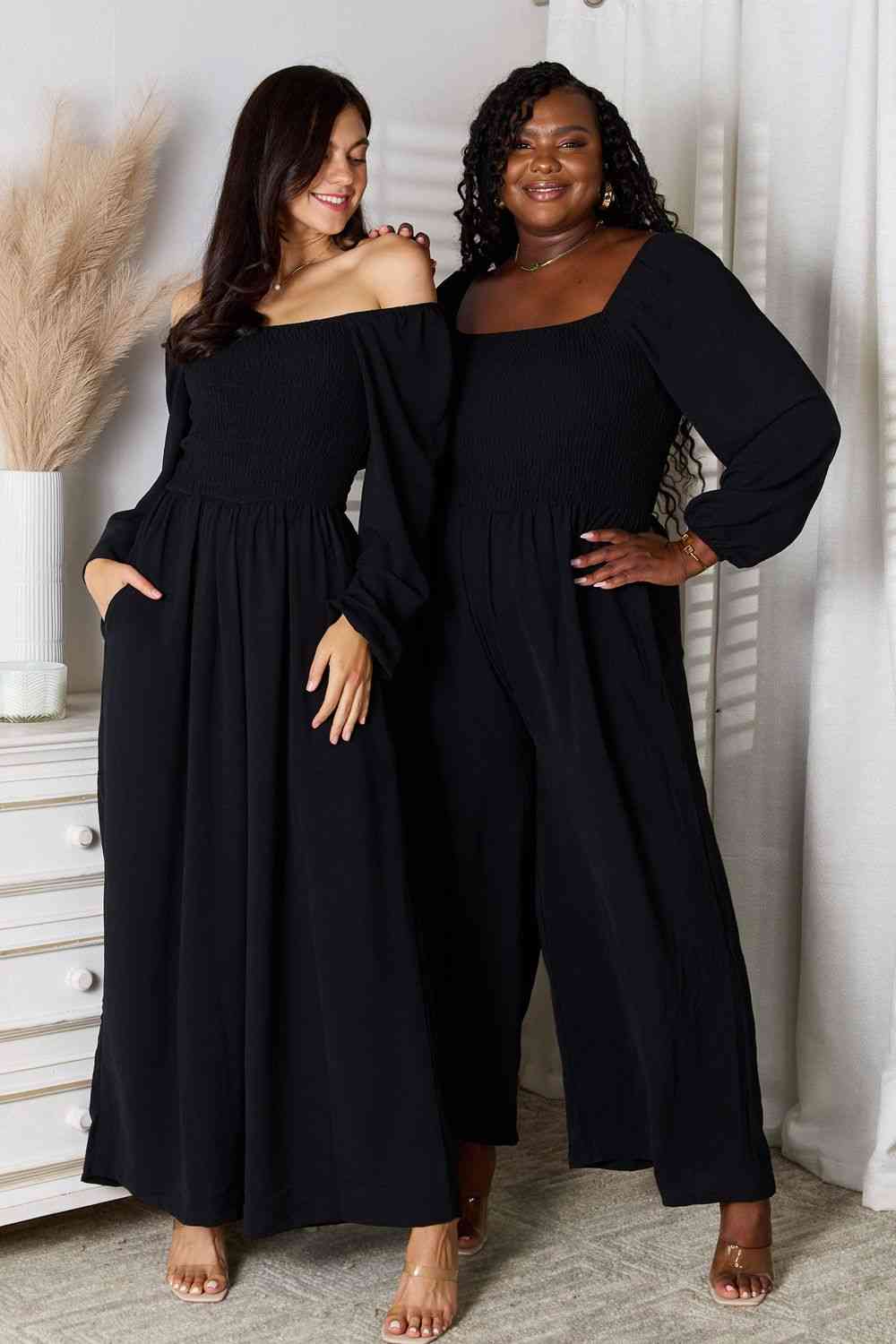 Double Take Square Neck Jumpsuit with Pockets king-general-store-5710.myshopify.com