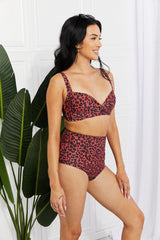 Marina West Swim Take A Dip Twist High-Rise Bikini in Ochre king-general-store-5710.myshopify.com