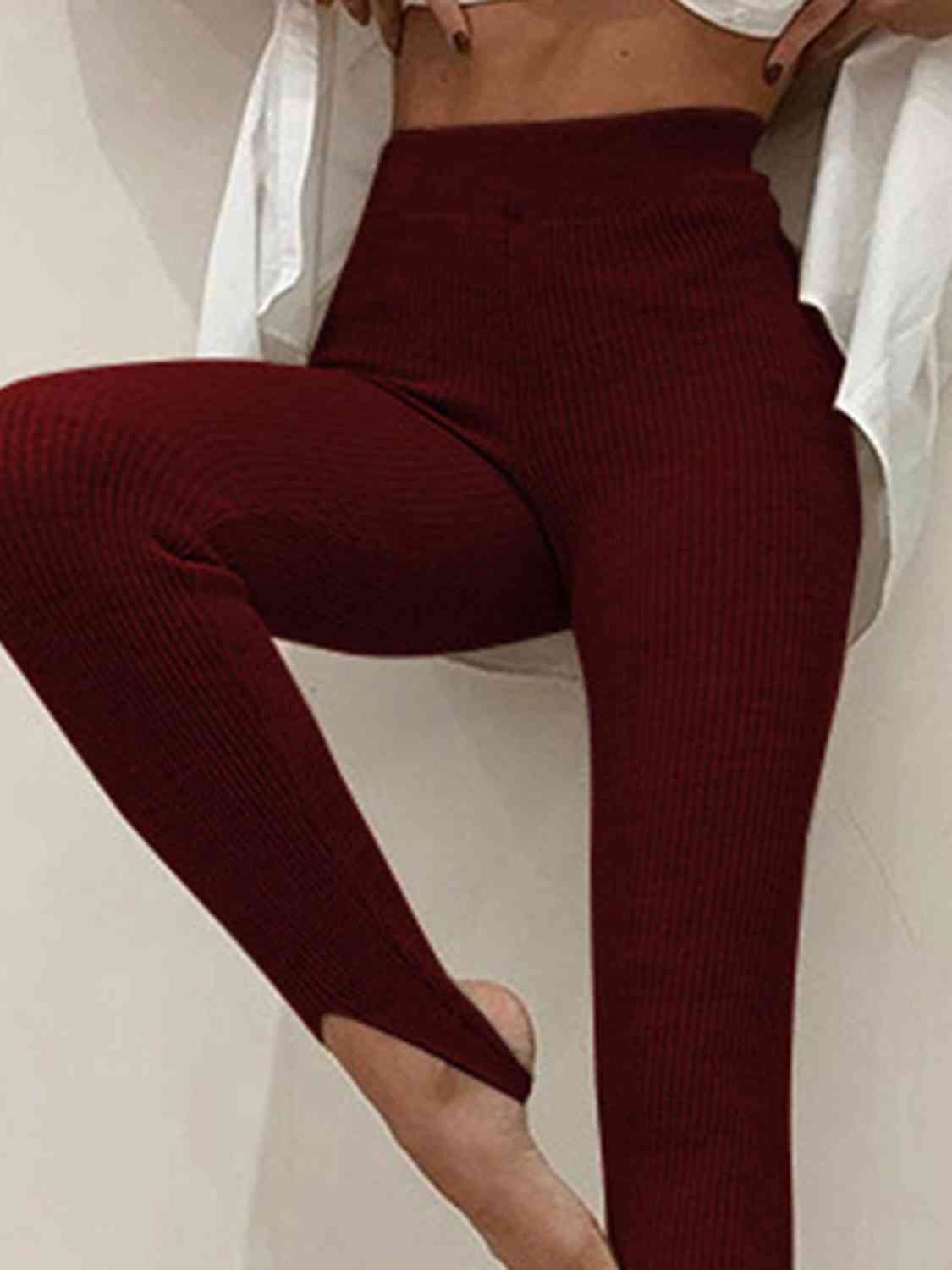 Ribbed Mid Waist Leggings king-general-store-5710.myshopify.com