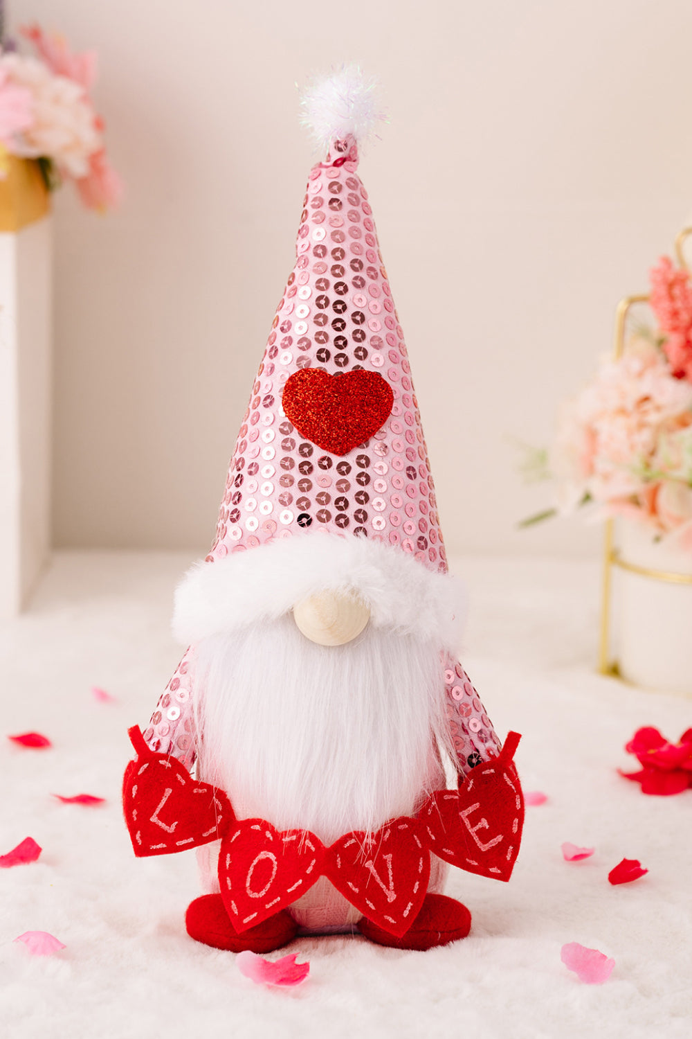 Mother's Day Sequined Heart Pointed Hat Faceless Gnome king-general-store-5710.myshopify.com