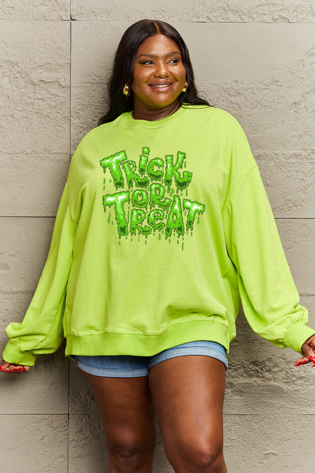 Simply Love Full Size TRICK OR TREAT Graphic Sweatshirt king-general-store-5710.myshopify.com