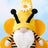 Bee Faceless Short Leg Gnome king-general-store-5710.myshopify.com