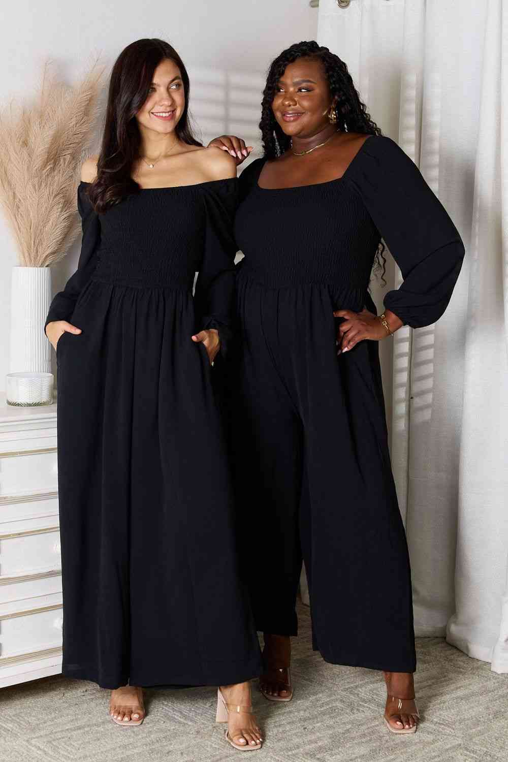 Double Take Square Neck Jumpsuit with Pockets king-general-store-5710.myshopify.com