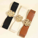 Flower Alloy Buckle Elastic Belt king-general-store-5710.myshopify.com