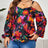 Plus Size Printed Cold Shoulder Long Sleeve Blouse king-general-store-5710.myshopify.com