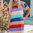 Women Color Block Side Slit Mini Dress king-general-store-5710.myshopify.com