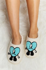 Melody Love Heart Print Plush Slippers king-general-store-5710.myshopify.com