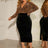 Plus Size Surplice Neck Long Sleeve Slit Dress king-general-store-5710.myshopify.com