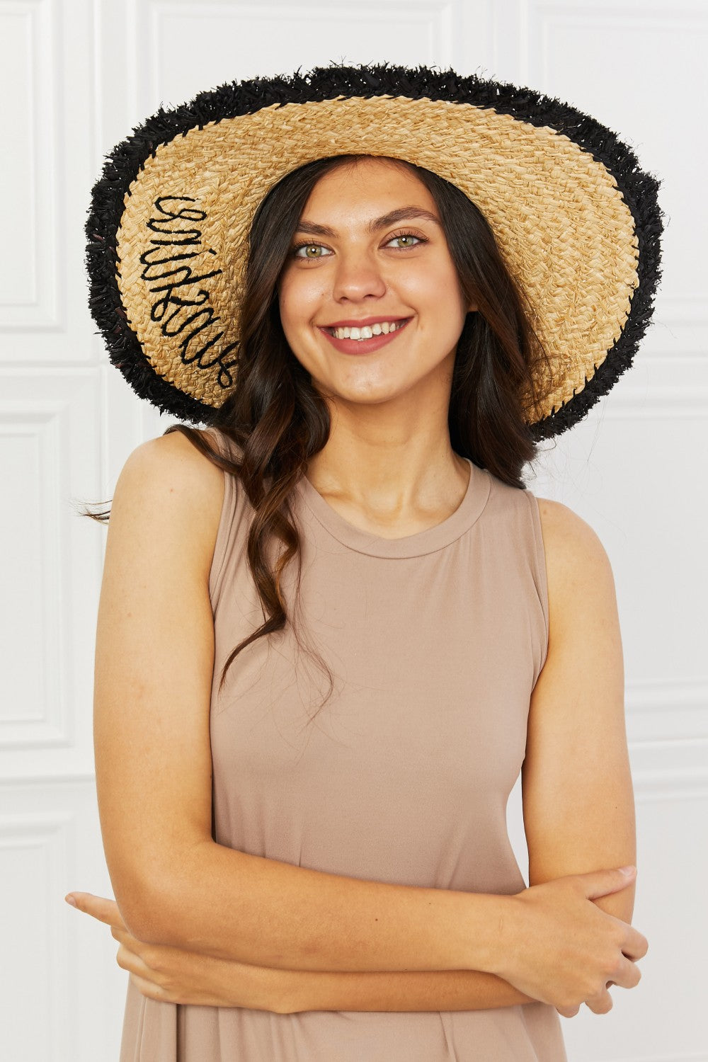 Fame Sunshine Straw Fringe Hat king-general-store-5710.myshopify.com