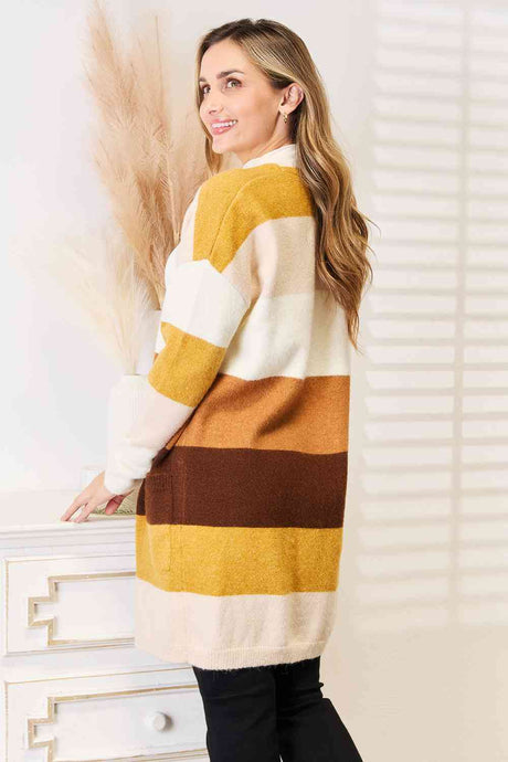 Woven Right Color Block Dropped Shoulder Cardigan king-general-store-5710.myshopify.com