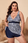 Plus Size Printed Sleeveless Top and Shorts Swim Set king-general-store-5710.myshopify.com