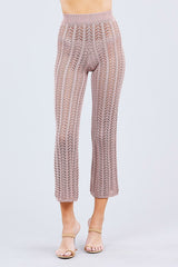 Flare Long Fishnet Sweater Pants king-general-store-5710.myshopify.com