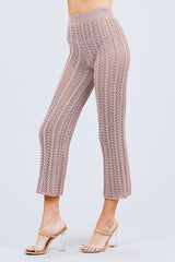 Flare Long Fishnet Sweater Pants king-general-store-5710.myshopify.com