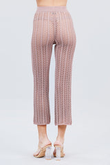 Flare Long Fishnet Sweater Pants king-general-store-5710.myshopify.com