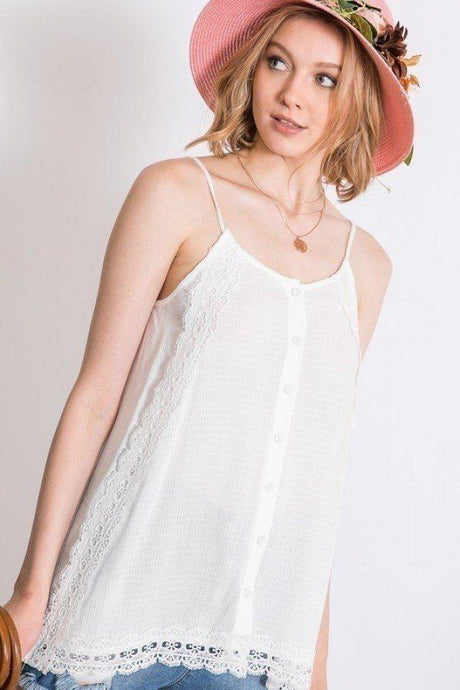 Boho Scallop Lace Trim Detailed Cami Top king-general-store-5710.myshopify.com