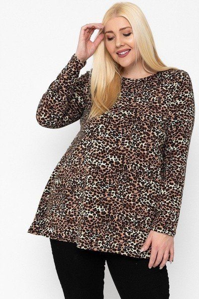 Cheetah Print Tunic Top king-general-store-5710.myshopify.com